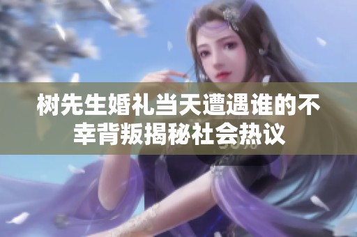树先生婚礼当天遭遇谁的不幸背叛揭秘社会热议