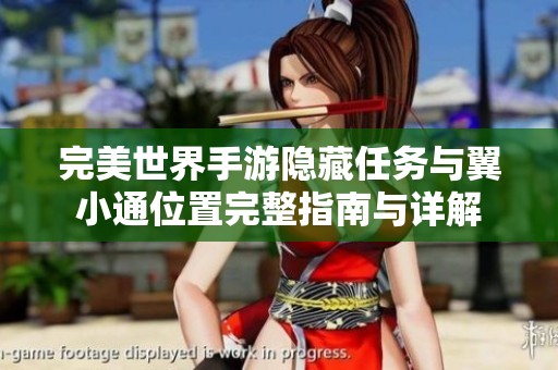完美世界手游隐藏任务与翼小通位置完整指南与详解