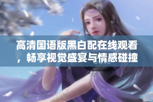 高清国语版黑白配在线观看，畅享视觉盛宴与情感碰撞