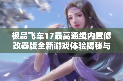 极品飞车17最高通缉内置修改器版全新游戏体验揭秘与攻略分享