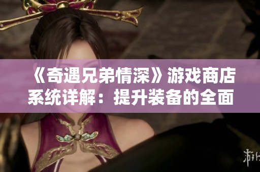 《奇遇兄弟情深》游戏商店系统详解：提升装备的全面攻略与技巧
