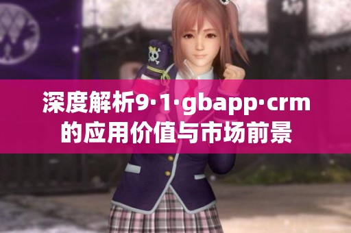 深度解析9·1·gbapp·crm的应用价值与市场前景
