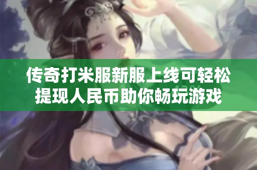 传奇打米服新服上线可轻松提现人民币助你畅玩游戏