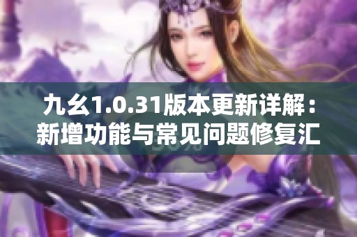 九幺1.0.31版本更新详解：新增功能与常见问题修复汇总