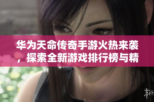 华为天命传奇手游火热来袭，探索全新游戏排行榜与精彩玩法