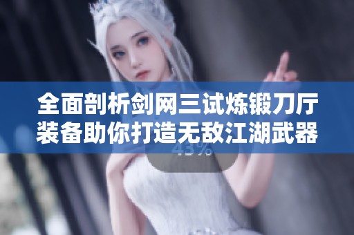 全面剖析剑网三试炼锻刀厅装备助你打造无敌江湖武器宝典