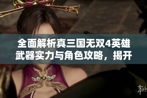 全面解析真三国无双4英雄武器实力与角色攻略，揭开最强英雄的秘密