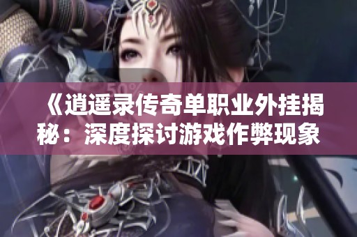 《逍遥录传奇单职业外挂揭秘：深度探讨游戏作弊现象及影响》