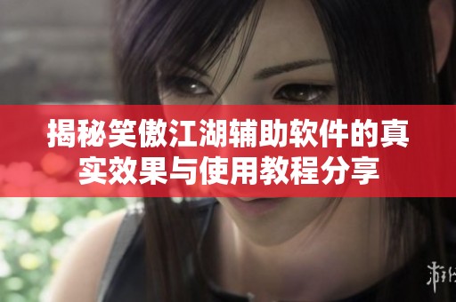 揭秘笑傲江湖辅助软件的真实效果与使用教程分享