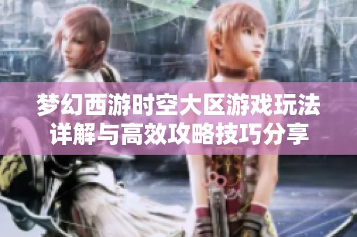 梦幻西游时空大区游戏玩法详解与高效攻略技巧分享
