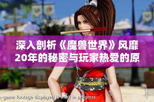 深入剖析《魔兽世界》风靡20年的秘密与玩家热爱的原因