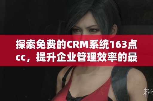 探索免费的CRM系统163点cc，提升企业管理效率的最佳选择