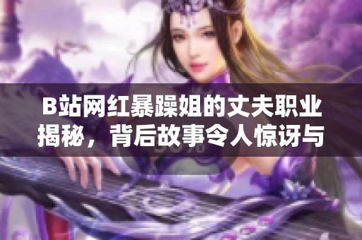 B站网红暴躁姐的丈夫职业揭秘，背后故事令人惊讶与好奇