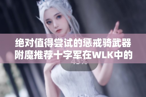 绝对值得尝试的惩戒骑武器附魔推荐十字军在WLK中的优势分析