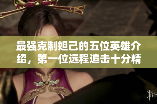 最强克制妲己的五位英雄介绍，第一位远程追击十分精彩