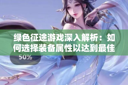 绿色征途游戏深入解析：如何选择装备属性以达到最佳效果