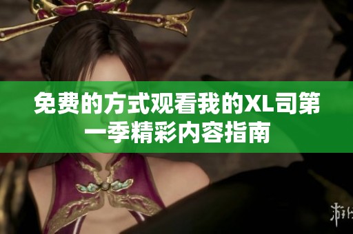 免费的方式观看我的XL司第一季精彩内容指南