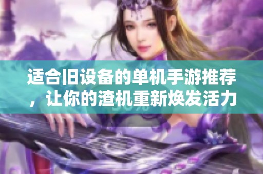 适合旧设备的单机手游推荐，让你的渣机重新焕发活力