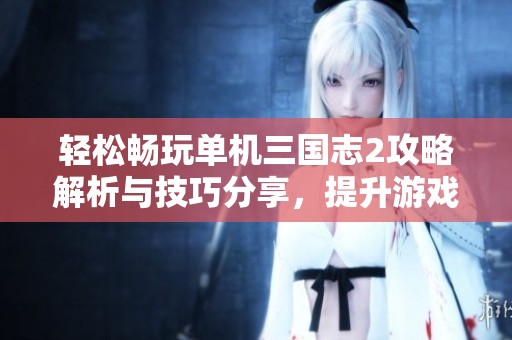 轻松畅玩单机三国志2攻略解析与技巧分享，提升游戏乐趣