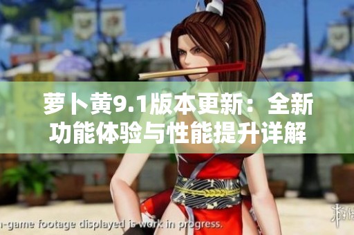 萝卜黄9.1版本更新：全新功能体验与性能提升详解