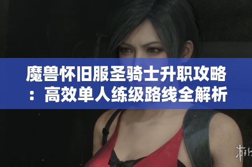 魔兽怀旧服圣骑士升职攻略：高效单人练级路线全解析