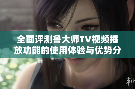 全面评测鲁大师TV视频播放功能的使用体验与优势分析