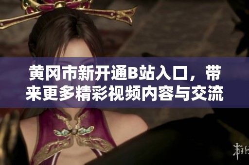 黄冈市新开通B站入口，带来更多精彩视频内容与交流平台