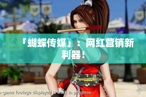 「蝴蝶传媒」：网红营销新利器！