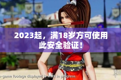 2023起，满18岁方可使用此安全验证！