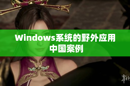 Windows系统的野外应用 中国案例