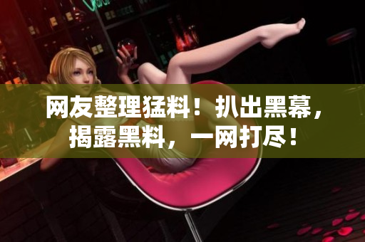网友整理猛料！扒出黑幕，揭露黑料，一网打尽！