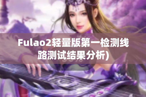 Fulao2轻量版第一检测线路测试结果分析)