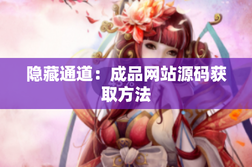 隐藏通道：成品网站源码获取方法